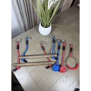 AMhuui Kids Obstacle Course Swing,Barrier, Railing, Outdoor Parts READ SEE PIC